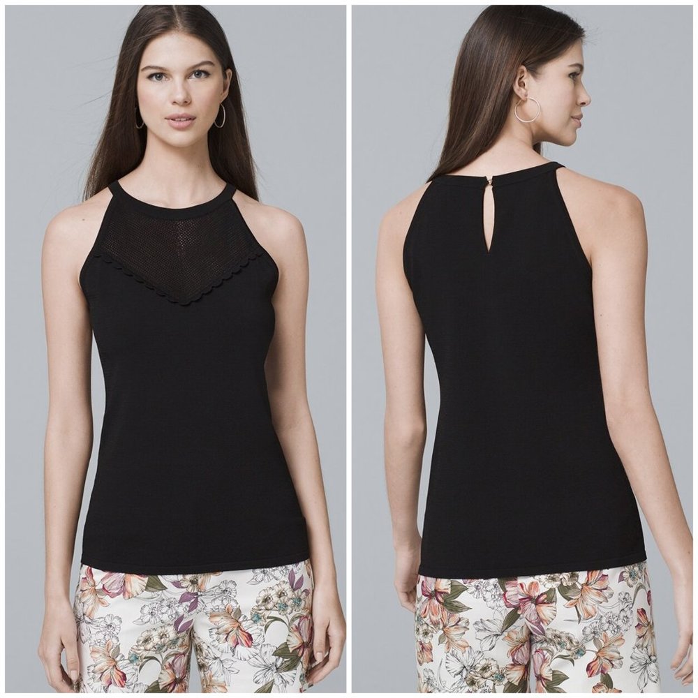 White House Black Market Keyhole Sleeveless Top